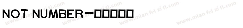 not number字体转换